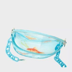 Betsy Johnson goldfish clear pouch or purse cute